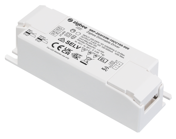 1 Channel 10W NFC Constant Current ZigBee Single Color LED Dimmable Driver SRP-ZG9105N-10CC100-500