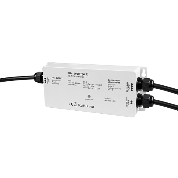 IP67 Rating Waterproof High Voltage LED Strip RF Controller SR-1009HT(WP)