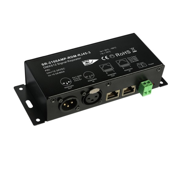 DMX512/RDM Signal Amplifier SR-2100AMP-RDM-RJ45-3/5