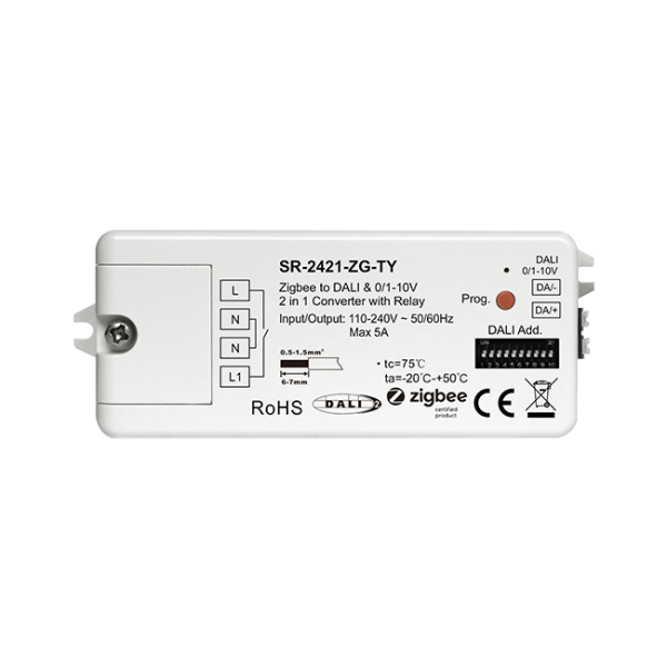 Zigbee to DALI & 0/1-10V 2 in 1 Converter SR-2421-ZG-TY 
