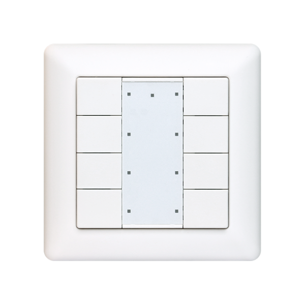 Multi-functional 8-Key Push Button DALI Wall Switch SR-2422K8-PRO
