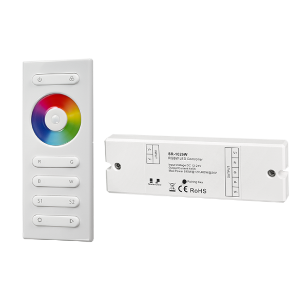 RF RGBW Color Controller & Remote Kit SR-2839W+SR-1029W