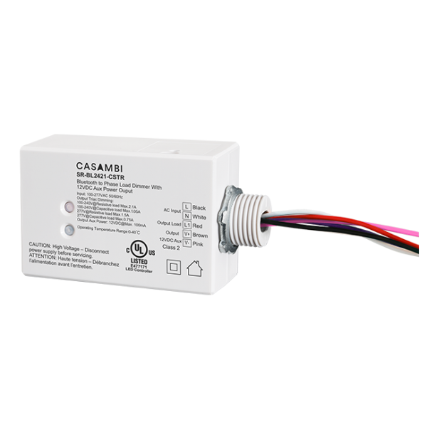Casambi Phase Load Dimmer with 12V Aux Output SR-BL2421-CSTR