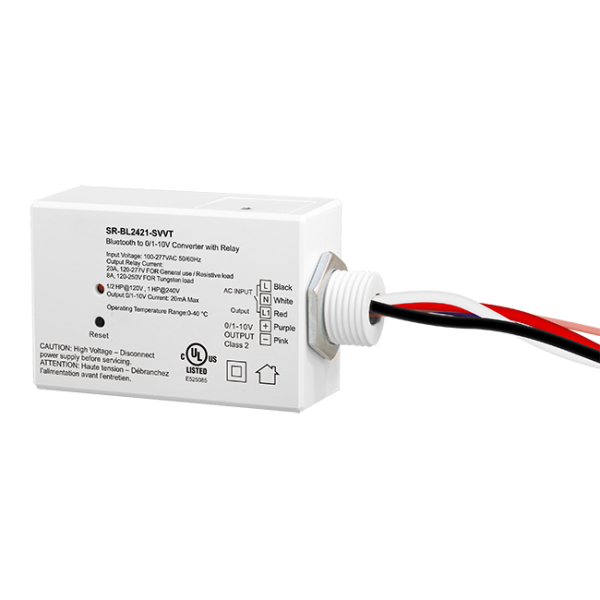 Bluetooth to 0-10V Converter with 20A Relay SR-BL2421-SVVT(SS)