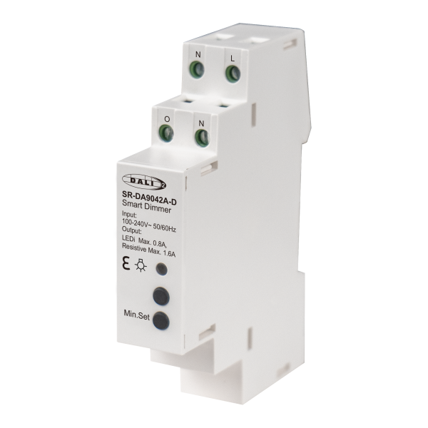 DALI + Push AC Phase Cut Dimmer Din Rail SR-DA9042A-D