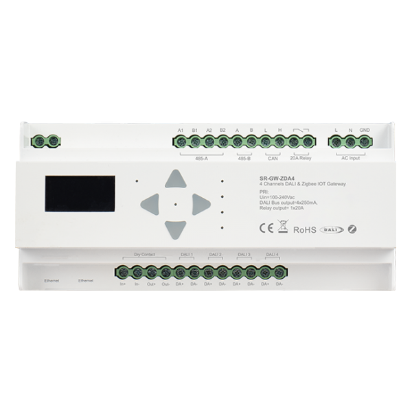 4 Channels DALI & Zigbee IoT Gateway SR-GW-ZDA4