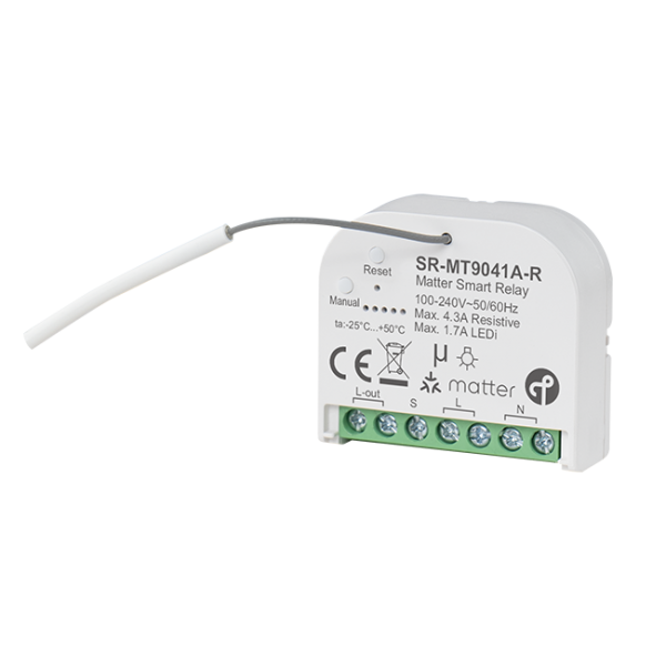 Matter Over Thread + ZigBee Dual Tech Smart Relay Module SR-MT9041A-R