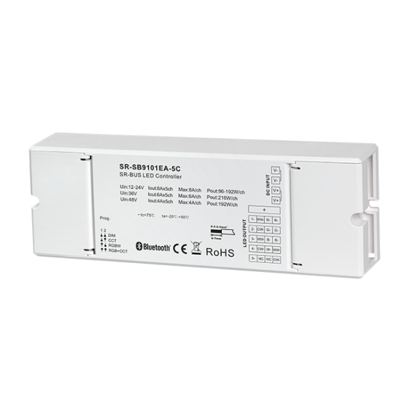 DIM CCT RGBW RGB+CCT 4in1 Constant Volt 2.4G Mesh LED Controller SR-SB9101EA-5C-PUSH