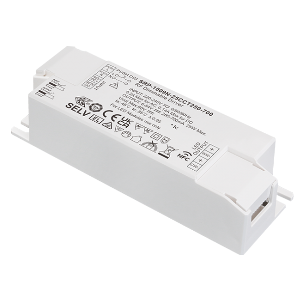 25W 2CH RF NFC Enabled LED Driver (Constant Current) SRP-1009N-25CCT250-700