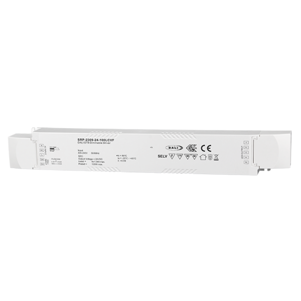 100W 4 Channels 24VDC DALI DT8 LED Constant Voltage Driver SRP-2309-24-100LCVF