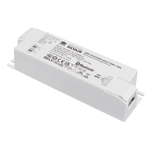 45W 2CH BLE NFC Enabled LED Driver (Constant Current) SRP-SV9105N-45CCT500-1400