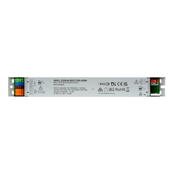 80W DALI DT6 Non-SELV NFC LED Driver (Constant Current) SRPL-2305N-80CC100-550H