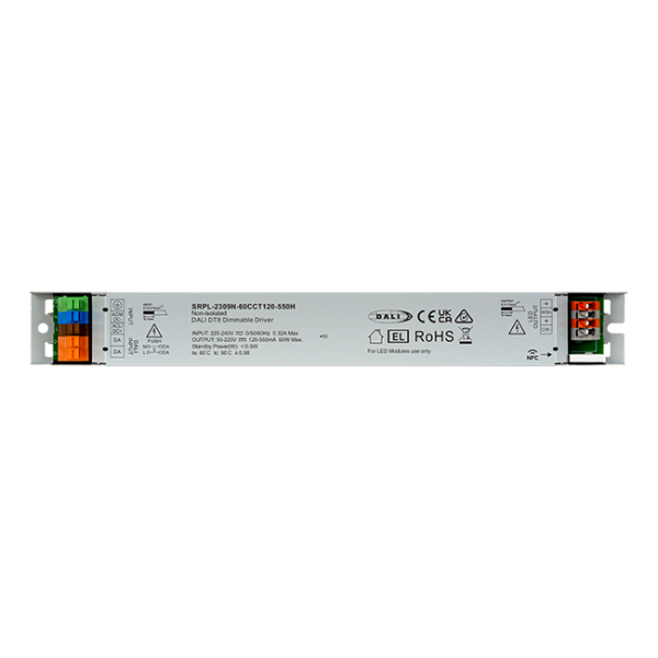 60W DALI DT8 Non-SELV NFC LED Driver (Constant Current) SRPL-2309N-60CCT120-550H