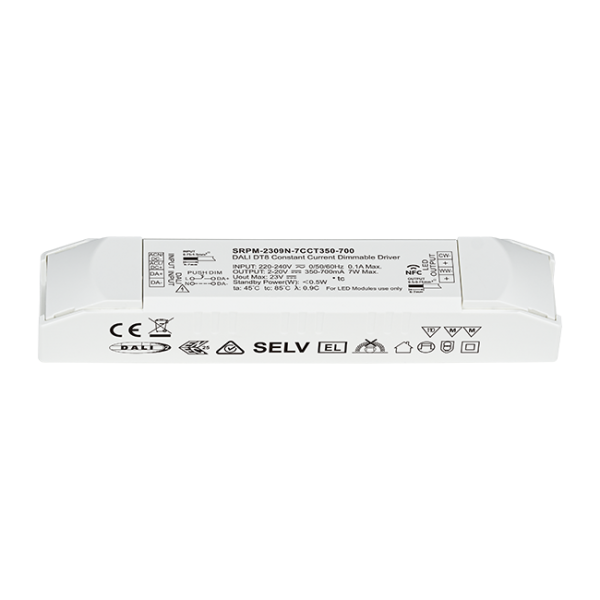 7W Mini DALI DT8 NFC LED Driver (Constant Current) SRPM-2309N-7CCT350-700
