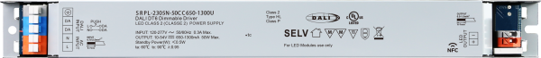 120-277VAC 50W DALI DT6 NFC Enabled LED Driver (Constant Current) SRPL-2305N-50CC650-1300U