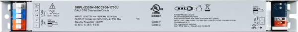 120-277VAC 60W DALI DT6 NFC Enabled LED Driver (Constant Current) SRPL-2305N-60CC900-1700U