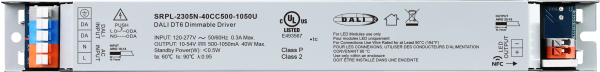 120-277VAC 40W DALI DT6 NFC Enabled LED Driver (Constant Current) SRPL-2305N-40CC500-1050U
