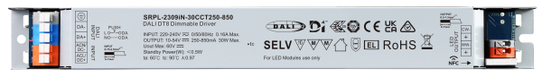 30W DALI D4i DT8 NFC LED Driver (Constant Current) SRPL-2309iN-30CCT250-850