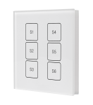 6-Key DALI Wall Switch Touch Panel SR-2422T6-DIM-G1-S6