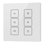 3-Scenes DALI Wall Switch Touch Panel SR-2422T6-DIM-G1-S3