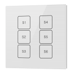6-Key DALI Wall Switch Touch Panel SR-2422T6-DIM-G1-S6