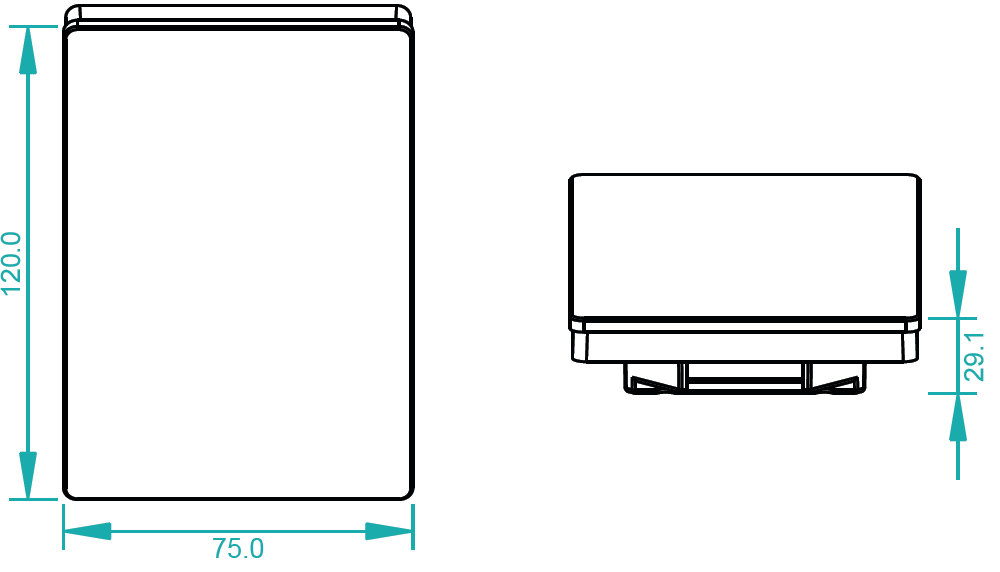 Product Dimension for SR-2300TR-CCT-US