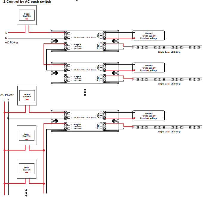 Wiring Diagram for AC Push Switch