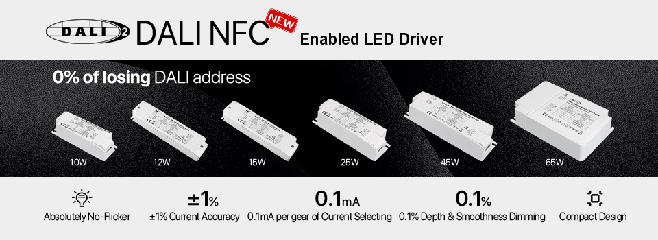 NFC Programmable DALI Drivers