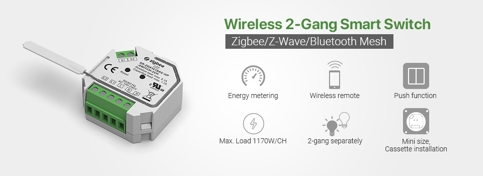 Wireless 2-Gang Smart Switch